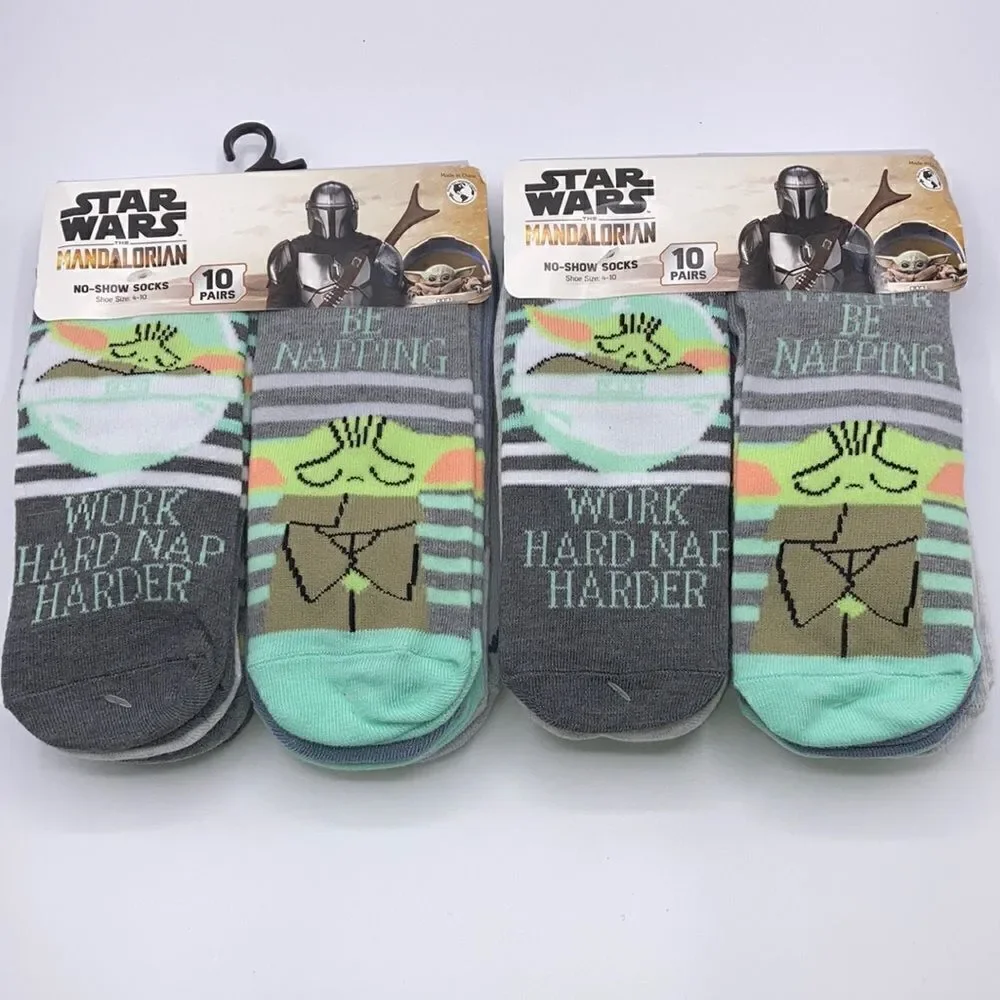 Womens Graphic Disney Star Wars Mandalirian No Show Socks 2-Pack